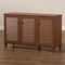 Baxton Studio Coolidge Walnut Finished 8-Shelf Wood Shoe Storage Cabinet 156-9390 - alternate 2
